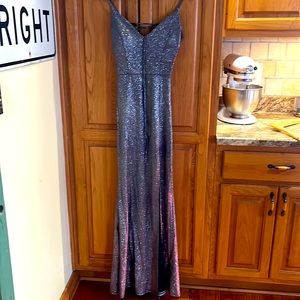 Silver prom dress
